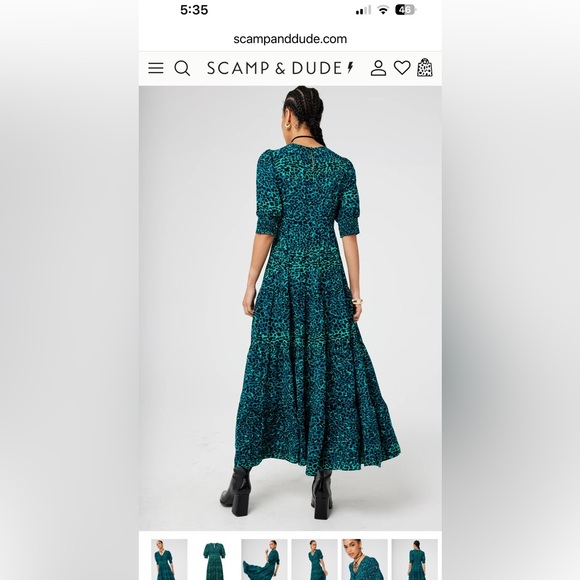 Superhero SCAMP & DUDE tiered PINK LEOPARD PRINT maxi! US SIZE 10 - Picture 11 of 13